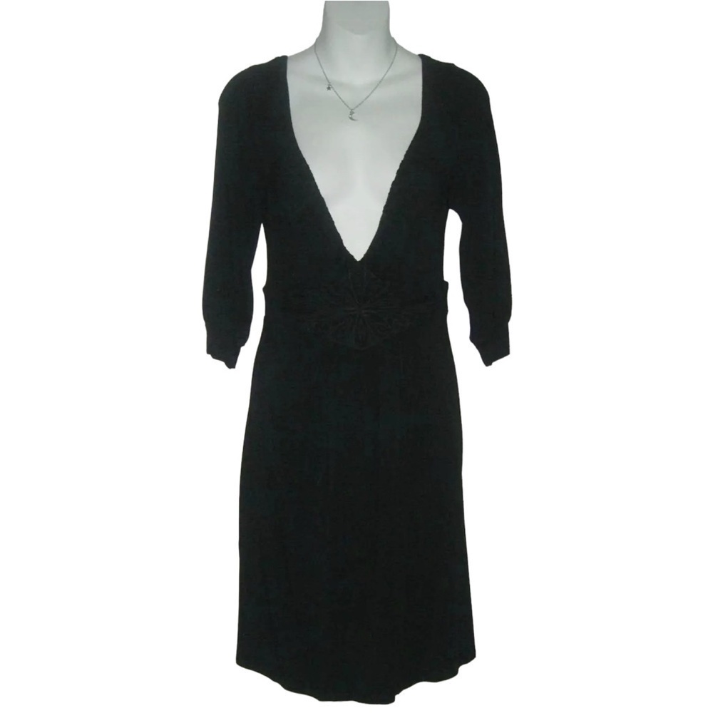 Ella Moss Dress For Blue Bee Black Crochet Boho Goth egirl ALT Witchy Whimsygoth